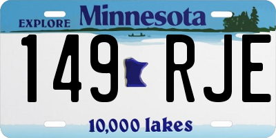 MN license plate 149RJE