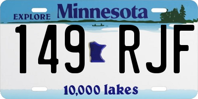 MN license plate 149RJF