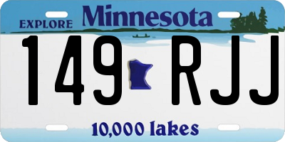 MN license plate 149RJJ