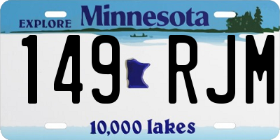 MN license plate 149RJM