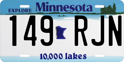 MN license plate 149RJN
