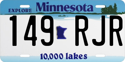 MN license plate 149RJR