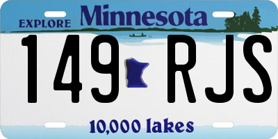 MN license plate 149RJS