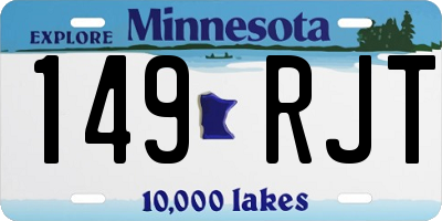 MN license plate 149RJT