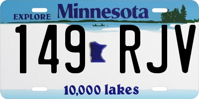 MN license plate 149RJV