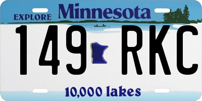 MN license plate 149RKC
