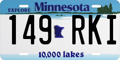 MN license plate 149RKI