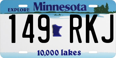 MN license plate 149RKJ
