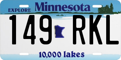 MN license plate 149RKL