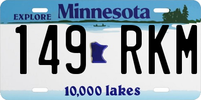 MN license plate 149RKM
