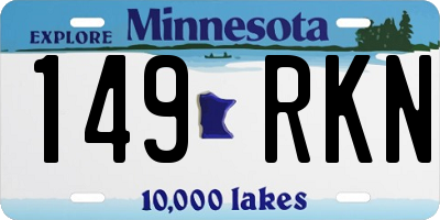 MN license plate 149RKN