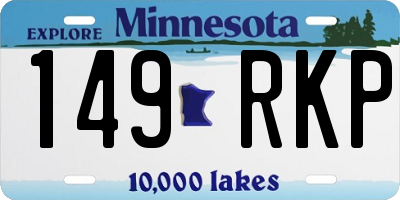 MN license plate 149RKP