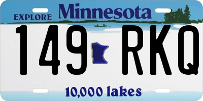MN license plate 149RKQ