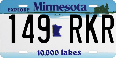 MN license plate 149RKR