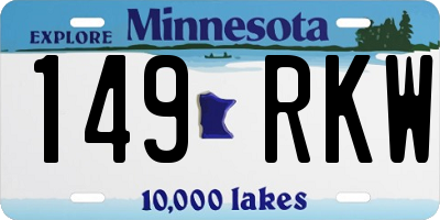 MN license plate 149RKW