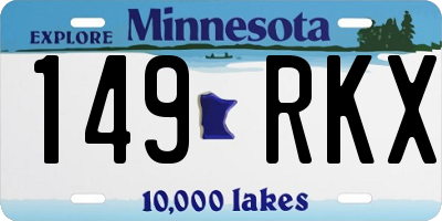 MN license plate 149RKX
