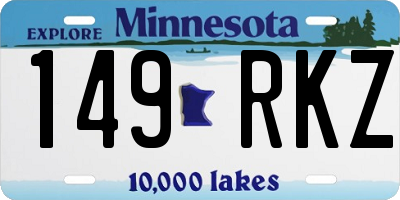 MN license plate 149RKZ