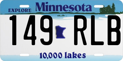 MN license plate 149RLB
