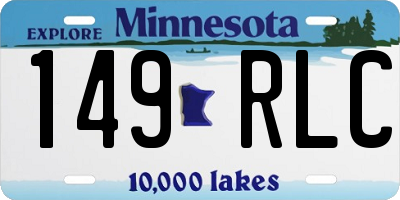 MN license plate 149RLC