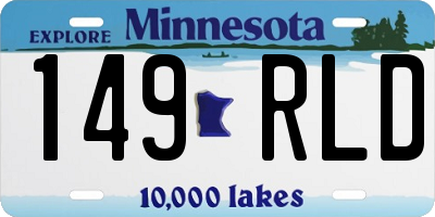 MN license plate 149RLD