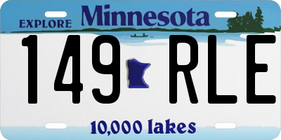MN license plate 149RLE
