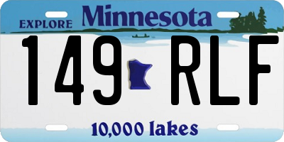 MN license plate 149RLF