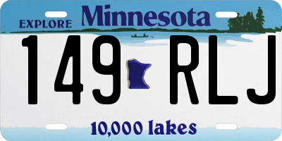 MN license plate 149RLJ