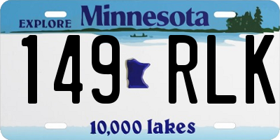 MN license plate 149RLK