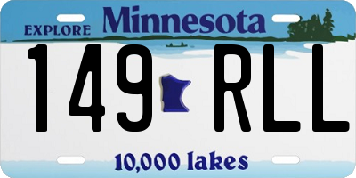 MN license plate 149RLL