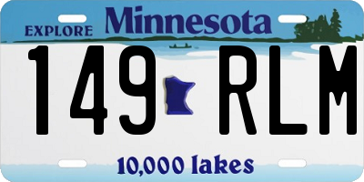 MN license plate 149RLM