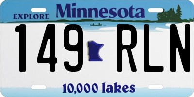 MN license plate 149RLN