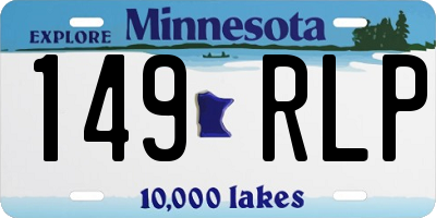 MN license plate 149RLP