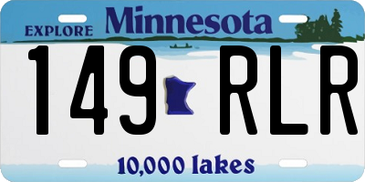 MN license plate 149RLR