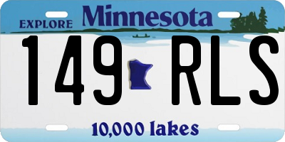 MN license plate 149RLS