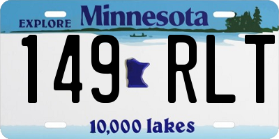 MN license plate 149RLT