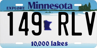 MN license plate 149RLV
