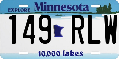 MN license plate 149RLW