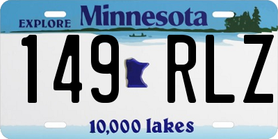 MN license plate 149RLZ
