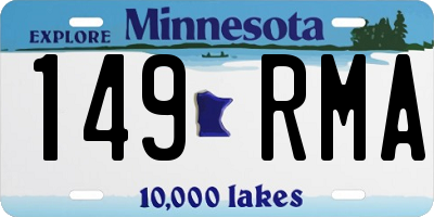 MN license plate 149RMA