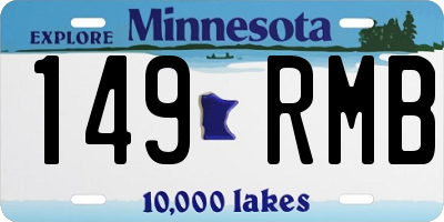 MN license plate 149RMB