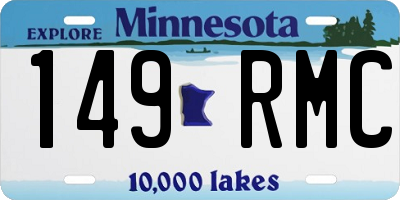 MN license plate 149RMC