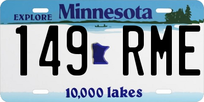 MN license plate 149RME