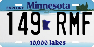 MN license plate 149RMF