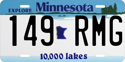 MN license plate 149RMG