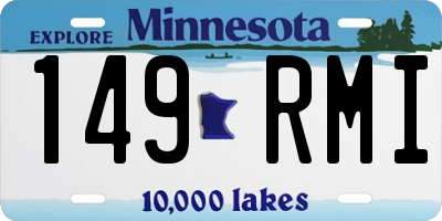 MN license plate 149RMI