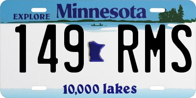 MN license plate 149RMS