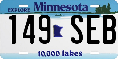 MN license plate 149SEB