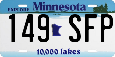 MN license plate 149SFP