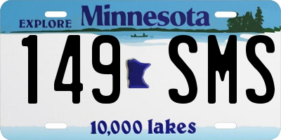 MN license plate 149SMS