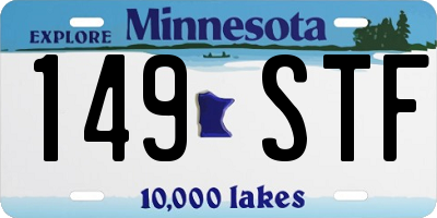 MN license plate 149STF